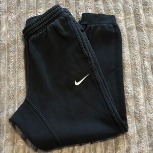 Woman’s Black Joggers with White Embroidered Logo